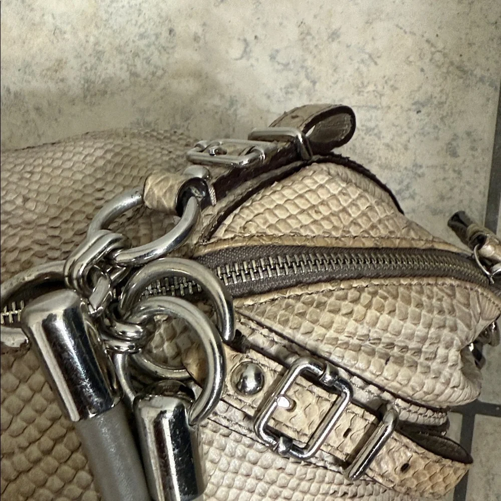 Coach Madison Sophia satchel with an embossed python texture